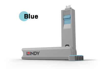 USB-C Port Blocker – Blue