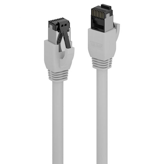 0.3m Cat.8.1 S/FTP LSZH Ethernet Cable, Grey