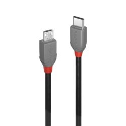 LINDY Anthra Line USB-Kabel – Typ C Auf B, 0,5 M, USB 2.0, Doppelt Geschirmt Für Professionelle Anwendungen