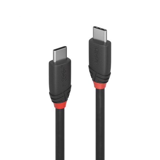 0.5m USB 3.2 USB-C to C Cable, 20Gbps, 4K60, 60W PD, Black Line