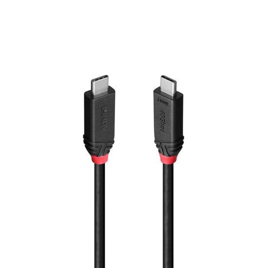 0.5m USB4 USB-C to C Cable, 40Gbps, 8K60, 240W PD, Black Line