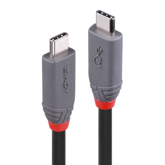 0.8m USB4 USB-C to C Cable, 40Gbps, 8K60, 100W PD, Anthra Line