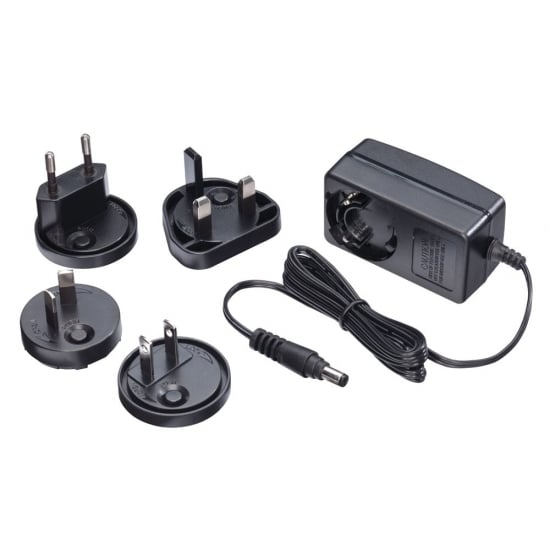 12VDC 1.25A Multi-country Power Supply, 5.5/2.1mm