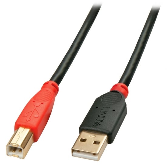 LINDY USB 2.0 Aktivkabel – 15 Meter Für Drucker & Geräte Mit USB-B