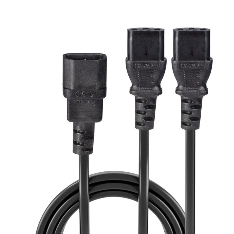 LINDY Netzkabel 1m – IEC C14 Auf IEC C5 (Kleeblatt) | Universelles Verlängerungskabel Für Laptop, Monitor, TV