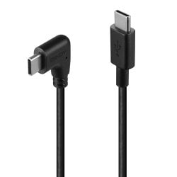 1m USB 2.0 USB-C to Right-Angled USB-C Cable, 480Mbps, 60W PD