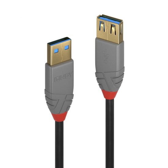 1m USB 3.2 Type A Extension Cable, 5Gbps, Anthra Line