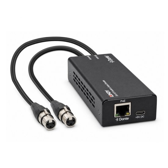 2ch XLR Audio to Dante® Encoder