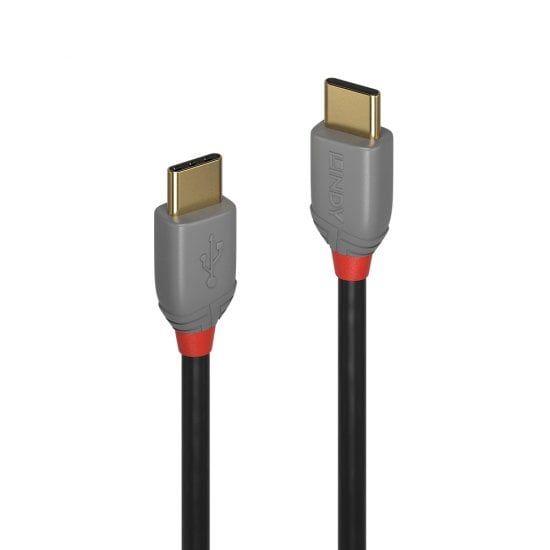2m USB 2.0 USB-C to C Cable, 480Mbps, 60W PD, Anthra Line
