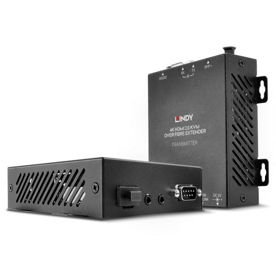 300m Fibre Optic HDMI 4K60 & USB KVM Extender