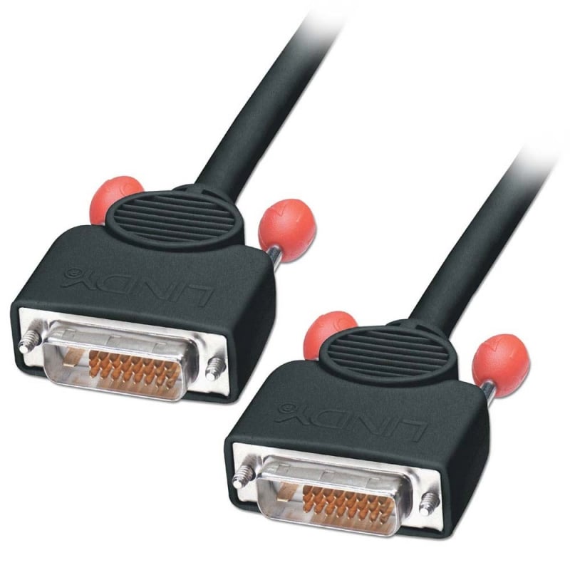 Câble DVI-D Single Link Lindy 25 M - Résolution 1920x1200, Connecteurs Dorés, Blindage Triple