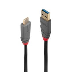 3m USB 3.2 Type A to C Cable, 10Gbps, Anthra Line