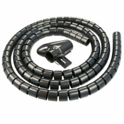 5m Cable Management Sleeve With Tool, Black