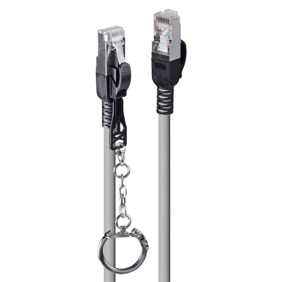 5m Cat.6A S/FTP Locking Ethernet Cable, Grey