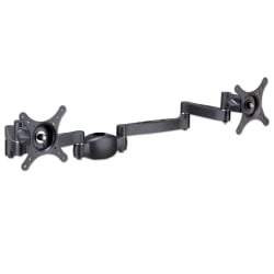 Dual Adjustable LCD Arms for up to 12kg, Black