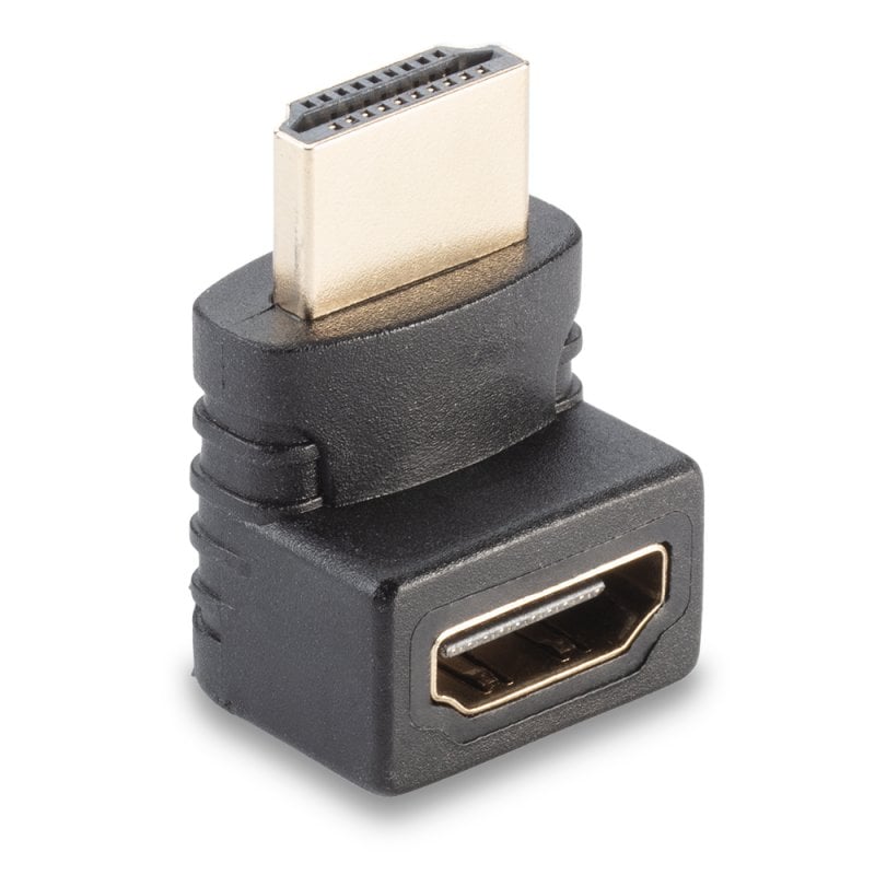 JW 90 Degree Right Angle HDMI Adapter Female To Male Connector Black
