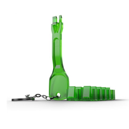 RJ45 Port Blocker, 10pcs + 1 Key, Green