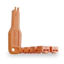 RJ45 Port Blocker Kit, Orange (1x Key, 10x Locks)