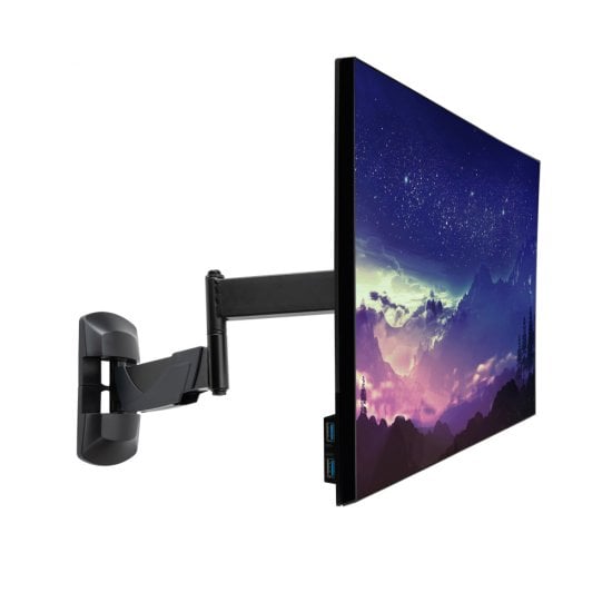 Single Adjustable Wall Mounted Display Mount