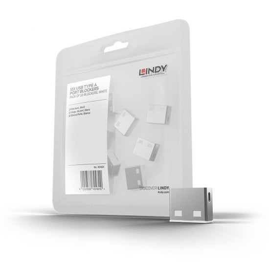 USB-A Port Blocker Extra Lock Pack, White (10x Locks)