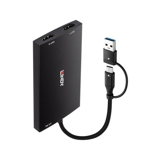 USB Type A and C to Dual HDMI 4K60 Converter