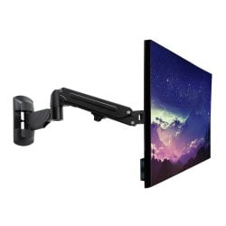 Wall Mounted Single Gas Arm Display Mount - Black